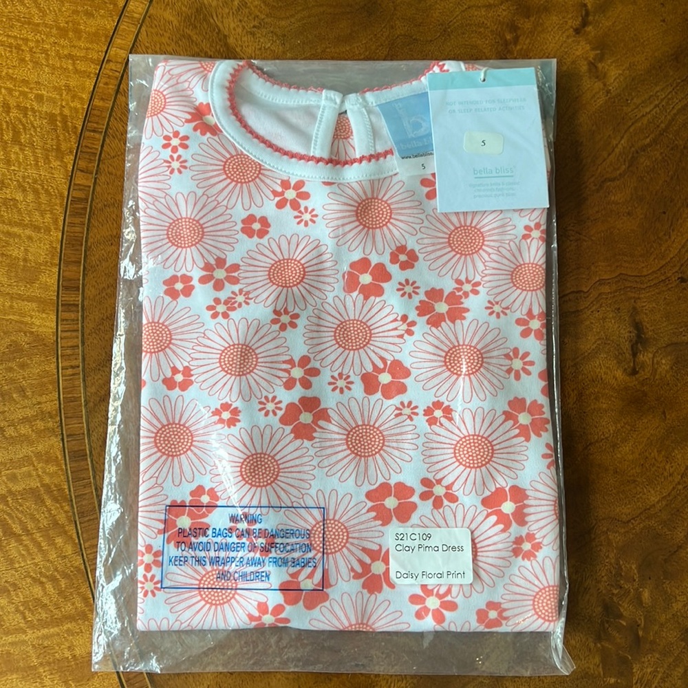 Bella Bliss Pima Dress - NWT Daisy Floral Print. Size 5.